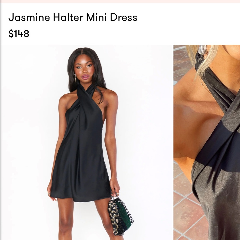 Show me your mumu halter silk mini dress! So so cute and flattering! Worn once!